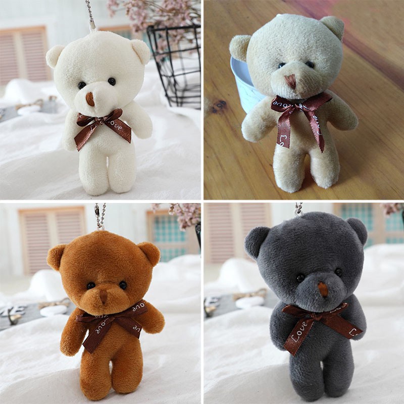 Teddy Bear Plush Toys Little Bear Doll Keychain Pendant Baby Toy
