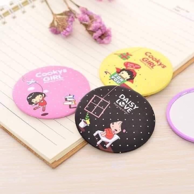 Gương soi mini cầm tay ( Giao ngẫu nhiên màu)