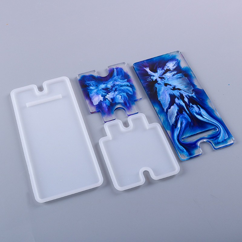 Khuôn silicone tạo hình làm giá đỡ điện thoại epoxy resin DIY