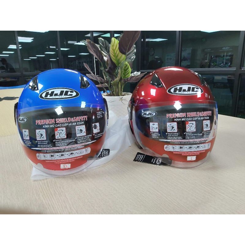Mũ bảo hiểm 3/4 cả đầu có kính HJC chính hãng