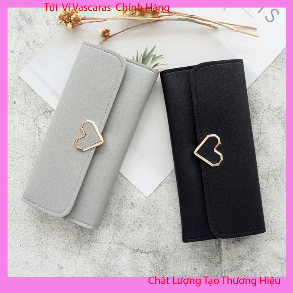 Ví Nữ Cầm Tay ❤️FREESHIP❤️ Khóa Trái Tim Style Độc Đẹp VD02