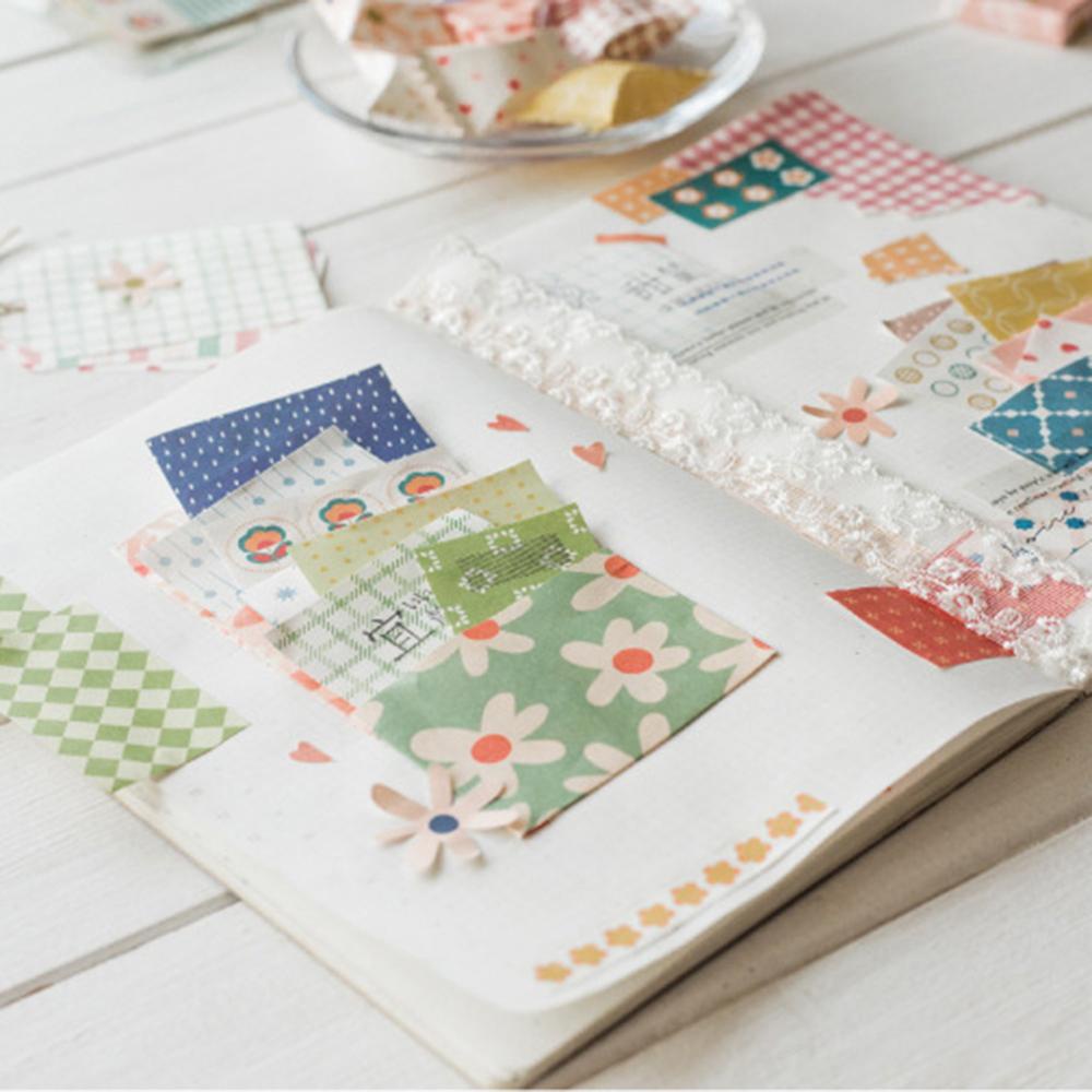 Set 50 Tấm Thẻ Giấy In Họa Tiết Sáng Tạo Trang Trí Sổ Tay DIY