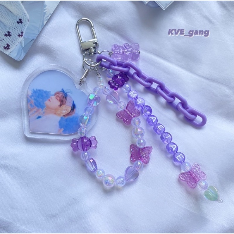 Keyring, móc khoá handmade kèm khung ảnh trang trí binder, balo,…