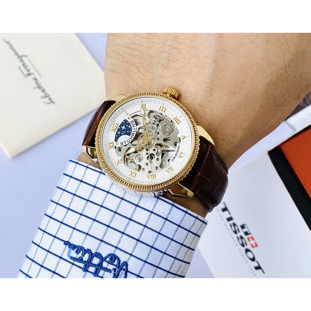 Đồng hồ nam dây da STUHRLING MEN WATCH M13838 AUTOAMTIC