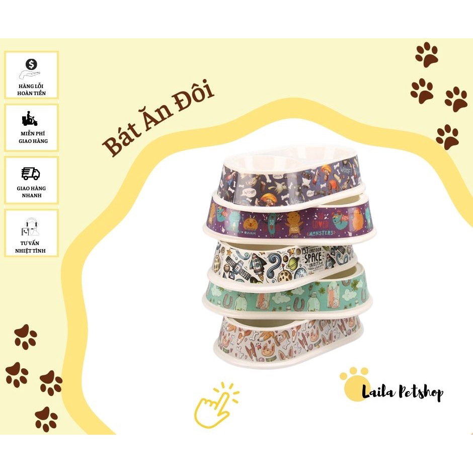 Bát Ăn Đôi Cho Thú Cưng - Laila Petshop
