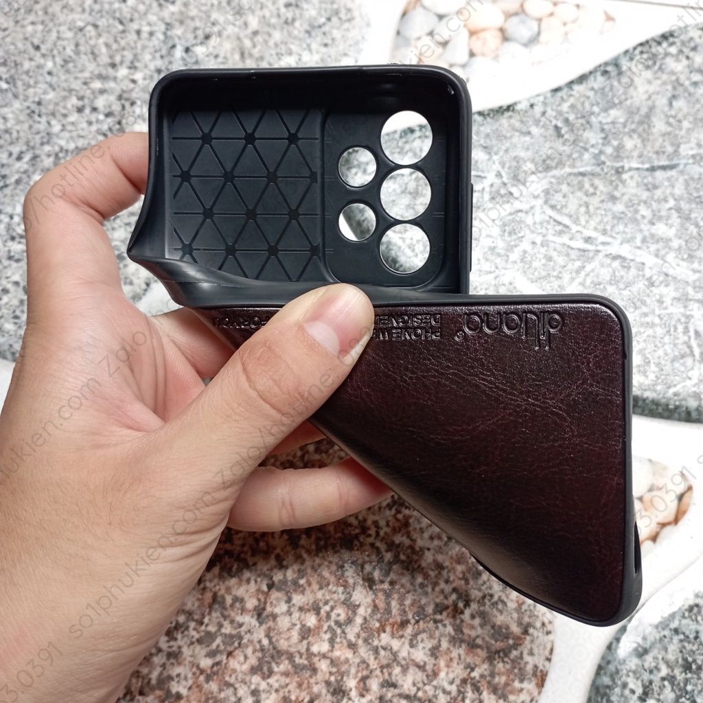 Ốp da Samsung A33 5G chất da sang trọng, có bảo vệ cam bền đẹp