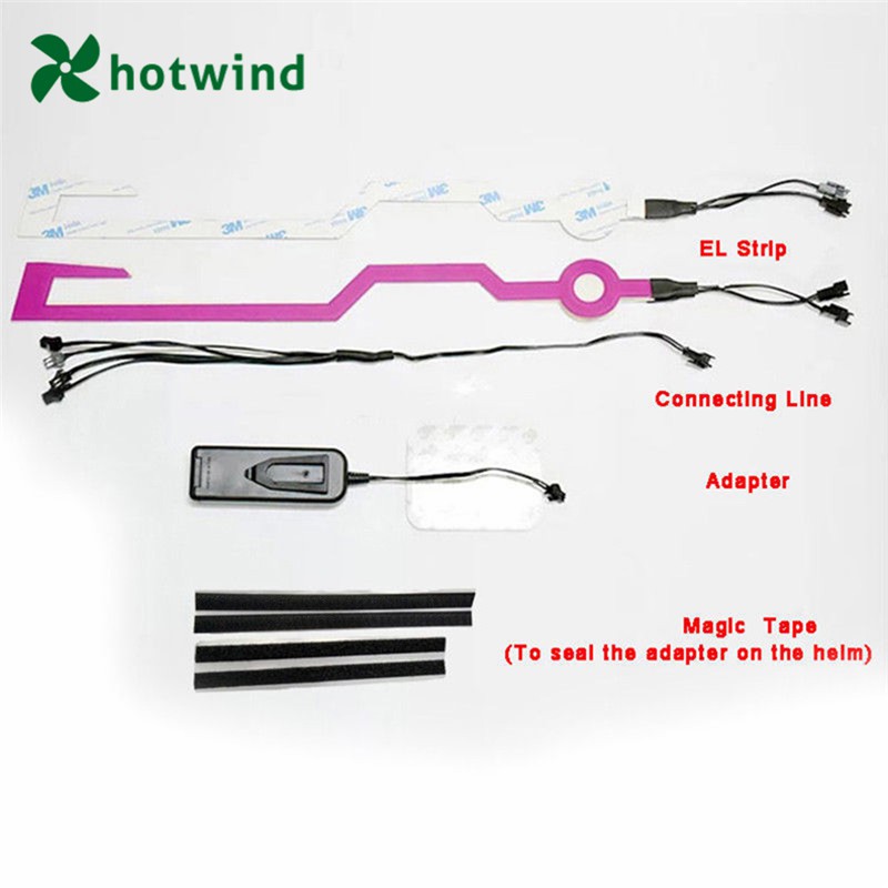 Sticker dán mũ bảo hiểm xe máy tích hợp đèn LED nhiều màu tuỳ chọn