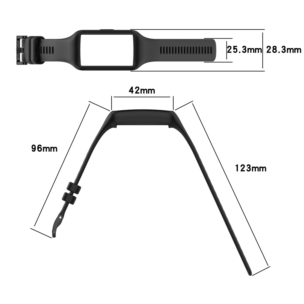 Dây Đeo Silicone Cho Đồng Hồ Thông Minh Huawei Band 6 7 Honor Band 6 pro