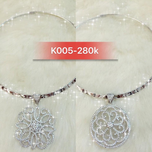 Kiềng xi bạch kim cao cấp K005