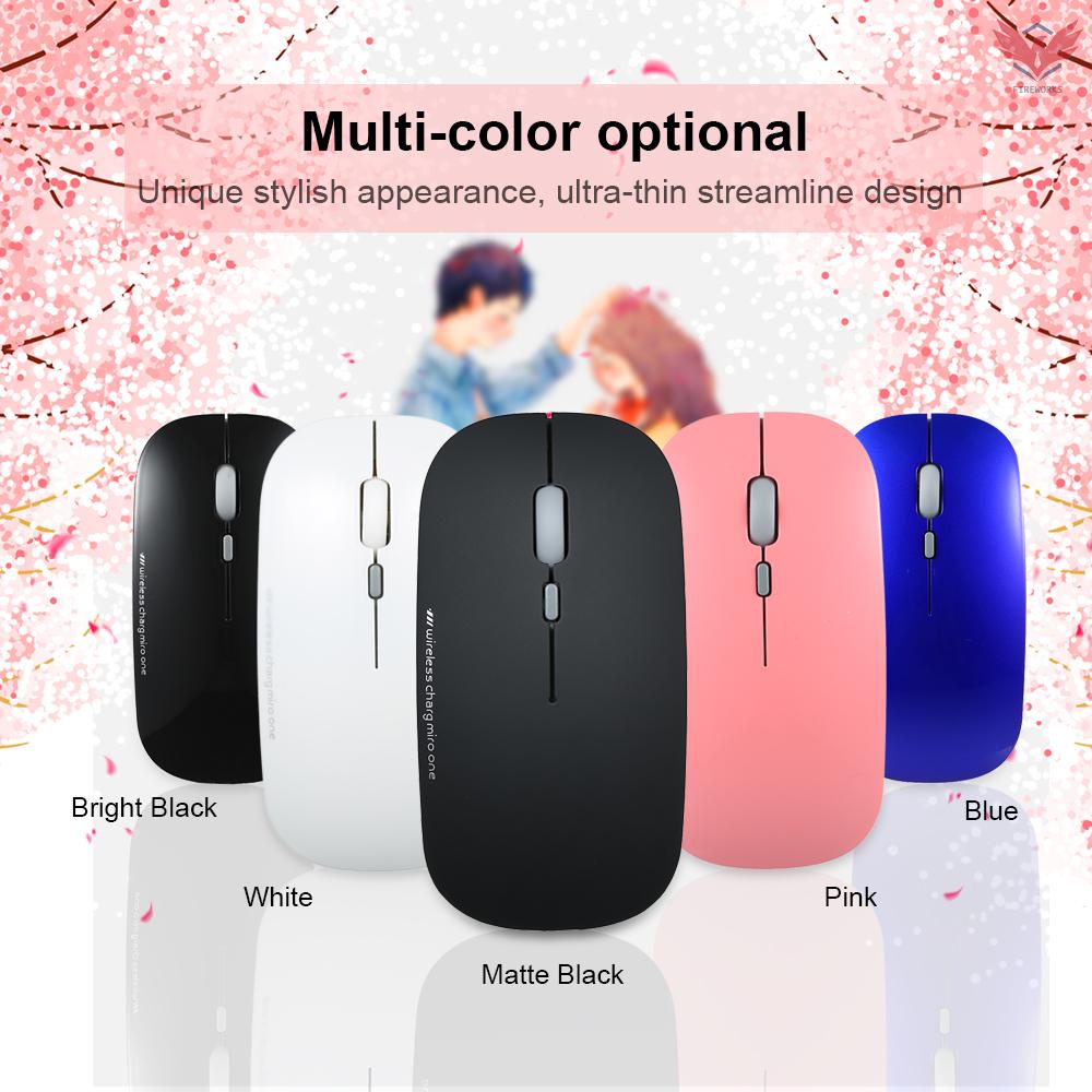 Wireless Mouse Wireless Silent Mouse USB Charging Mouse 2.4G Ultra Thin for Laptop PC Desktop