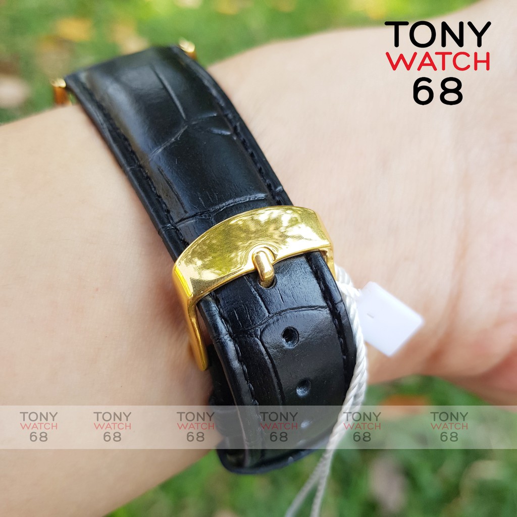 Đồng hồ nam SL dây da mặt rồng nổi mạ vàng đá xanh đỏ có lịch quyền lực chính hãng Tony Watch