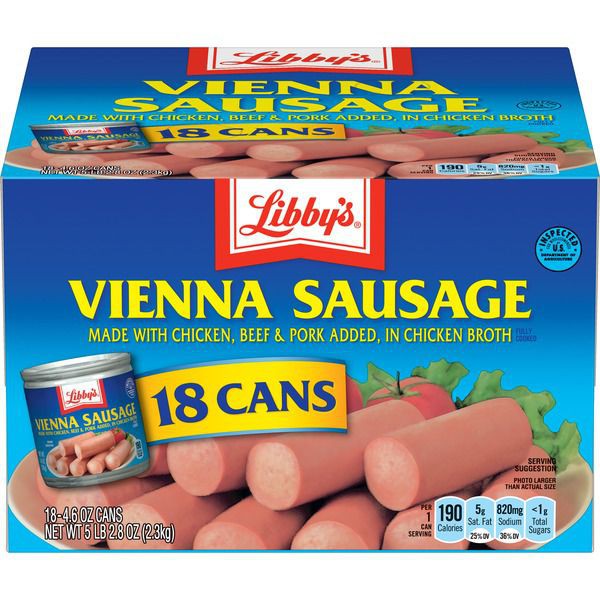 ( Bán sỉ ) Thùng 18 hộp Xúc xích Libby's Vienna Sausage 130gr