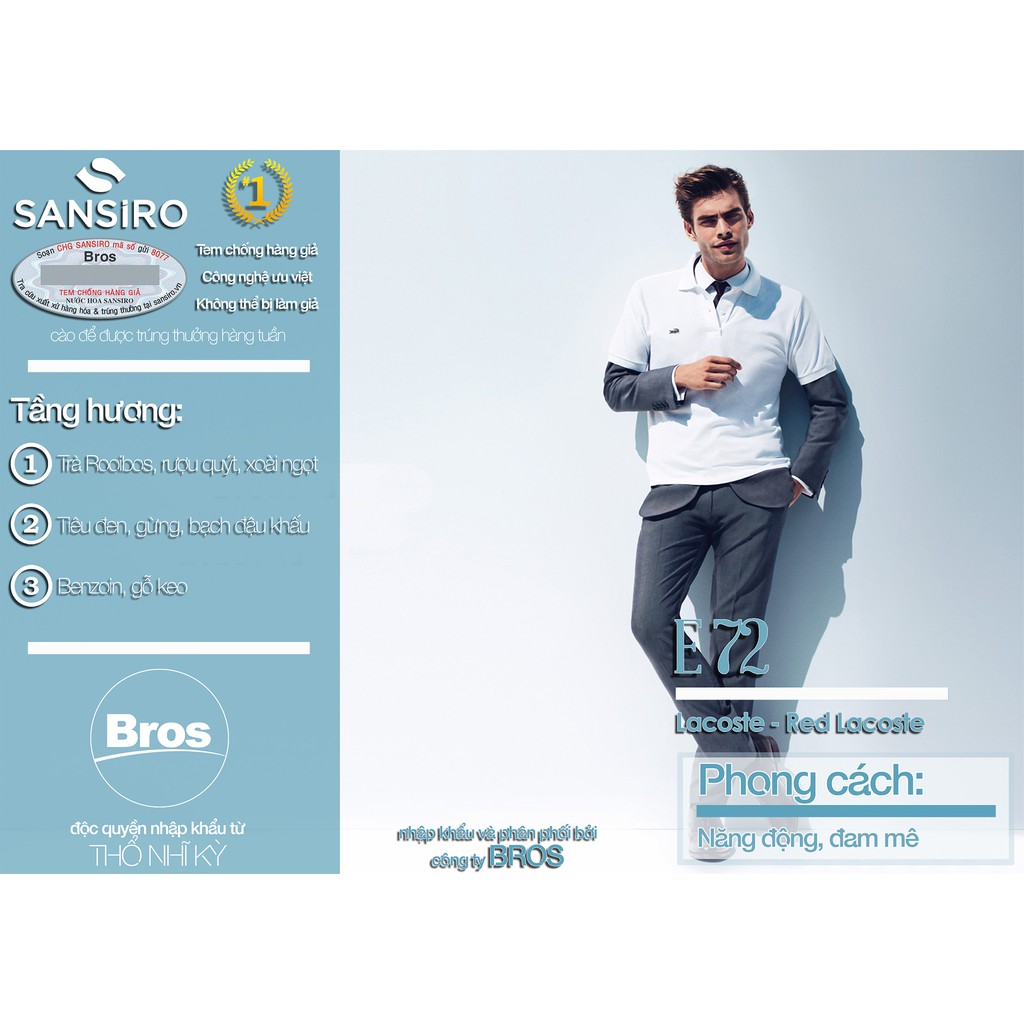 [BROS] E72 - Nước hoa Sansiro Thổ Nhĩ Kỳ 8ml cho nam | BigBuy360 - bigbuy360.vn