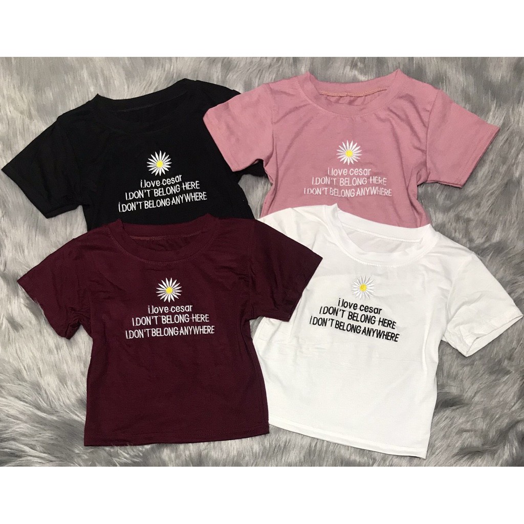 Áo croptop bông cúc xinh