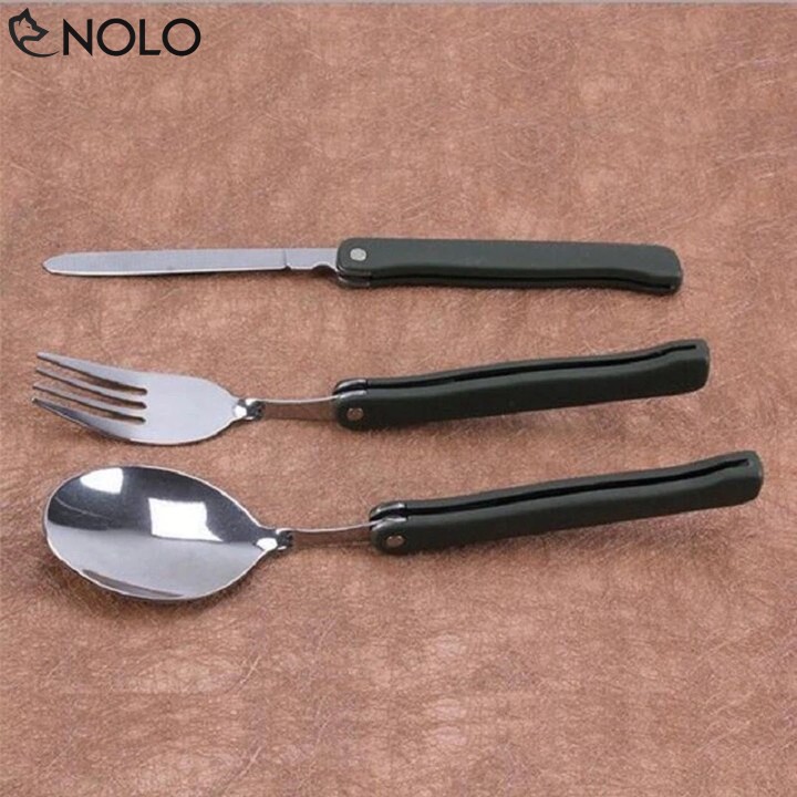 Bộ Muỗng Nĩa Du Lịch Dã Ngoại Fork Knife Kiểu Quân Đội