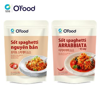Sốt Spaghetti Arrabbiata vị cay và vị nguyên bản O'food 120g, sốt mì Ý