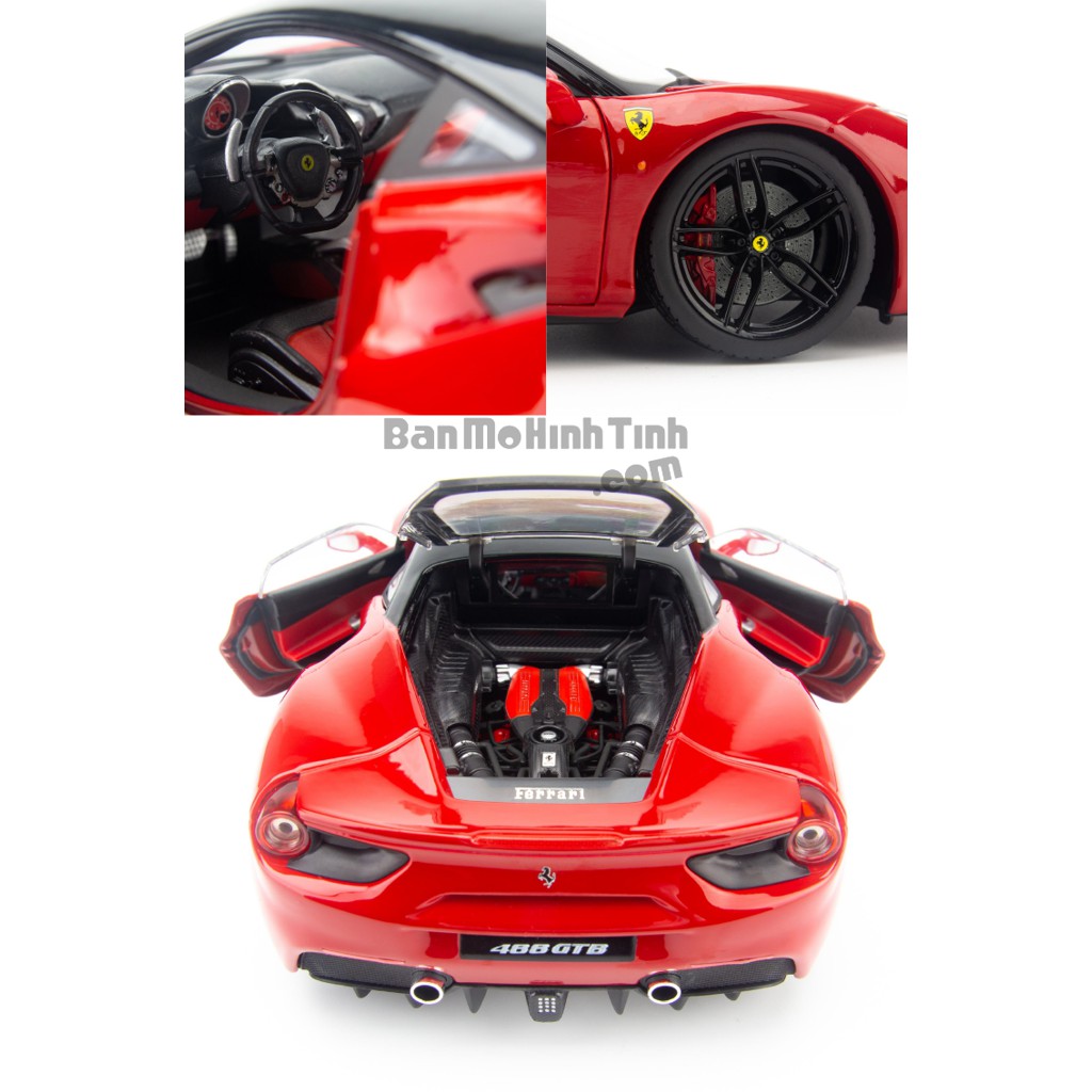 Mô hình xe Ferrari 488 GTB 1:18 Bburago Signature