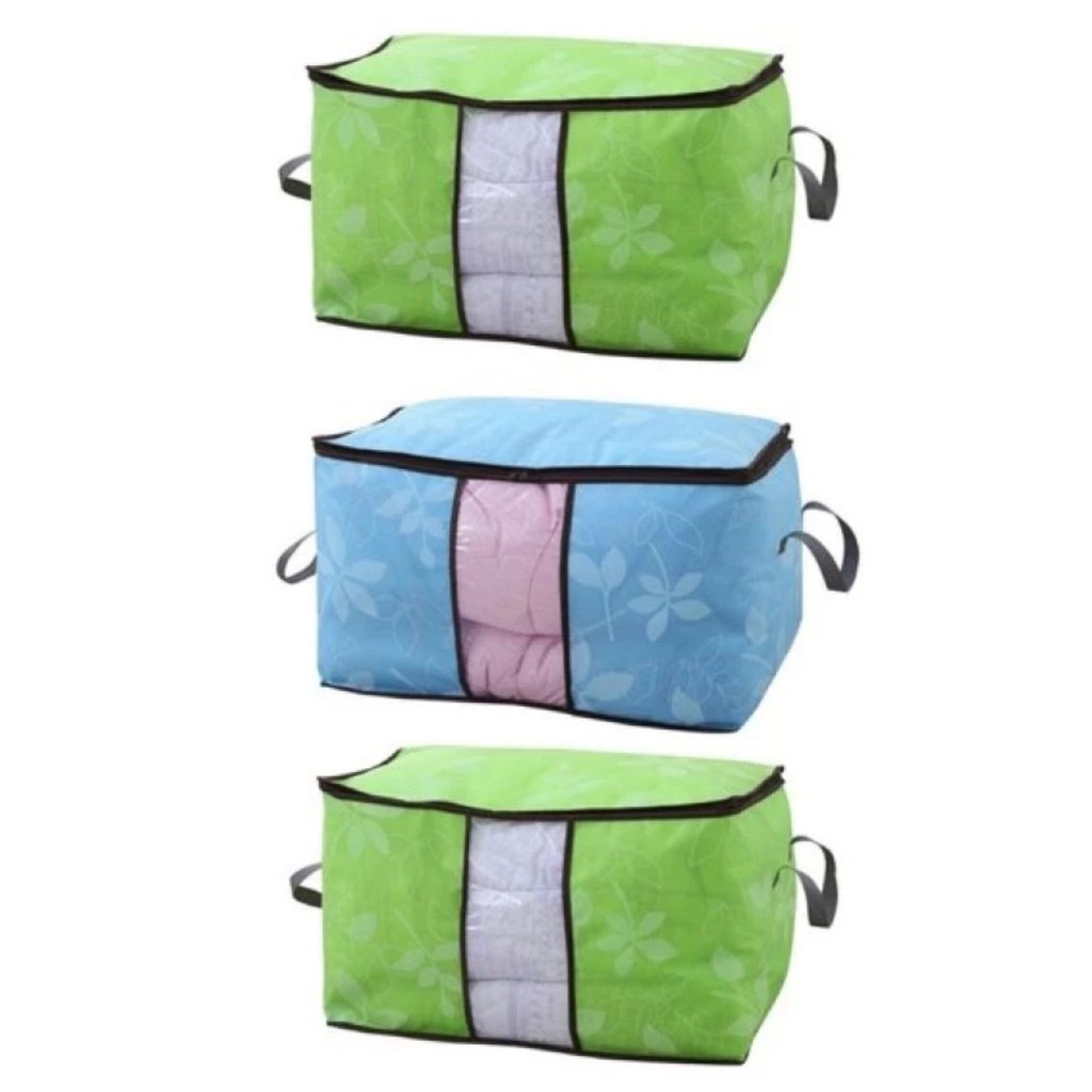 Túi Vải Đựng Chăn Màn Quần Áo Tráng Than Hoạt Tính Chống Ẩm Mốc Siêu Bền Hoa Văn Vintage