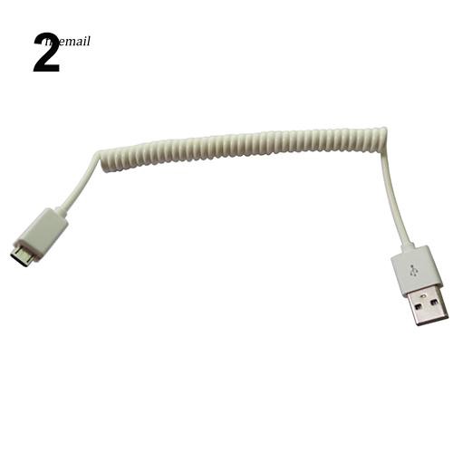 Cáp sạc truyền dữ liệu dây xoắn 1m đầu USB 2.0 sang Micro USB 5 Pin