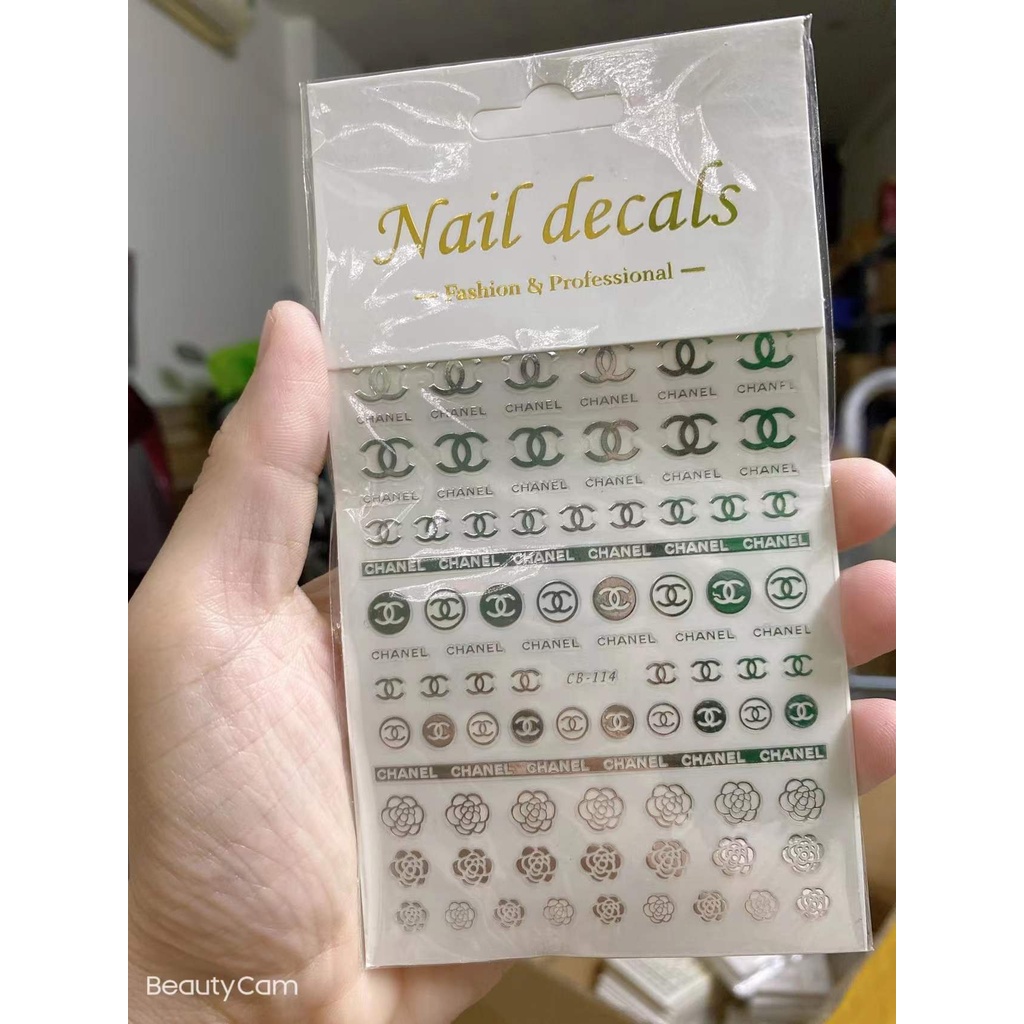 Sticker thương hiệu trang trí nail