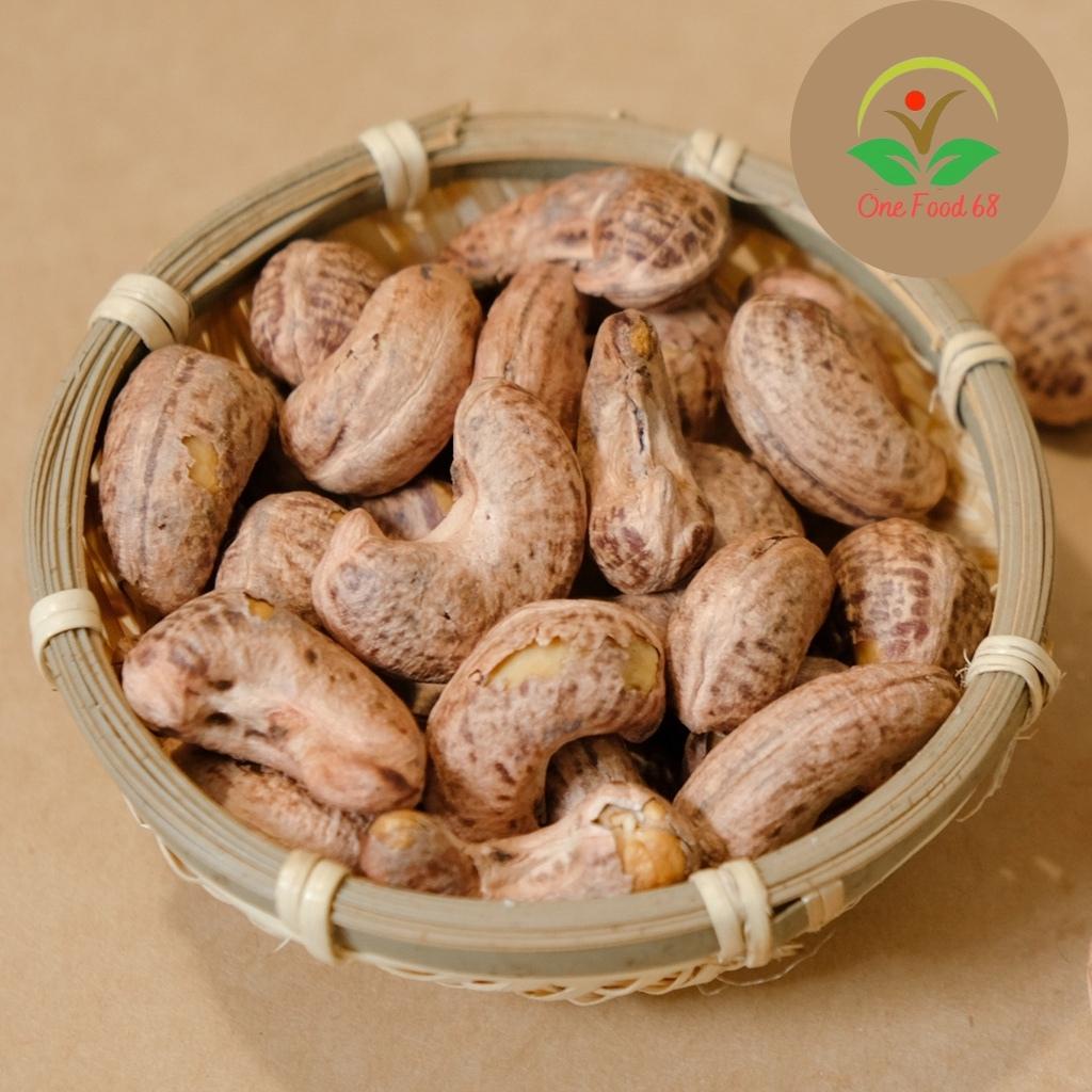 Hạt Điều Rang Muối Nguyên Vỏ Lụa Bình Dương Nguyên Hạt Onefood688, Điều Bình Phước Loại 1 A+ Nguyên Hạt Vỏ Lụa