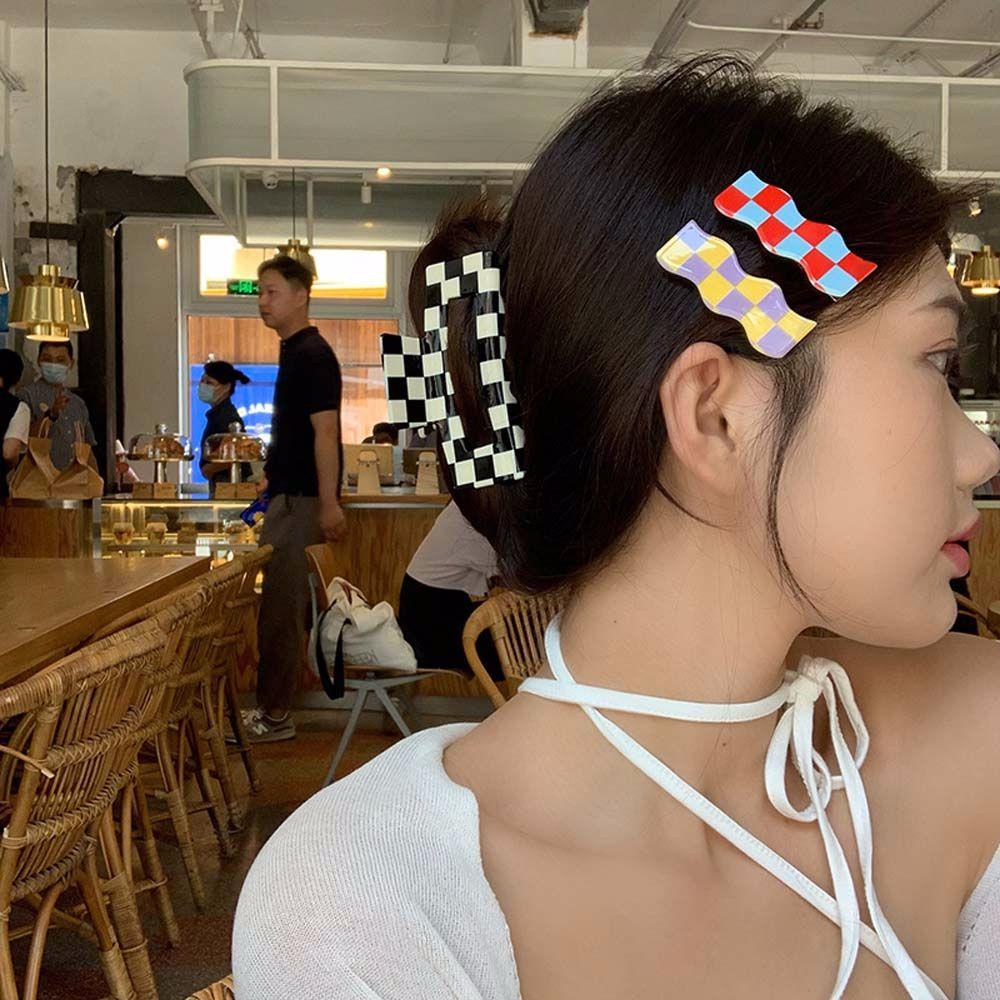 Kẹp Tóc Bằng Nhựa Acrylic Màu Kẹo Kiểu Hàn Quốc Thời Trang Cho Nữ
