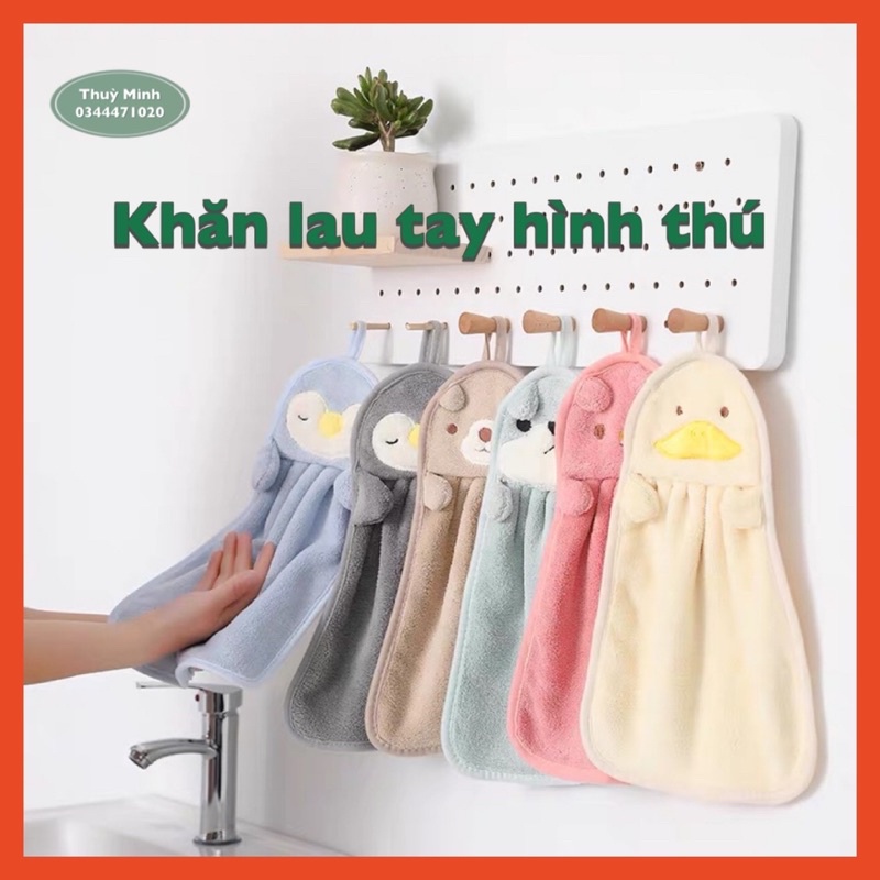 Khăn lau tay treo tường siêu thấm ( shop giao màu ngẫu nhiên  )