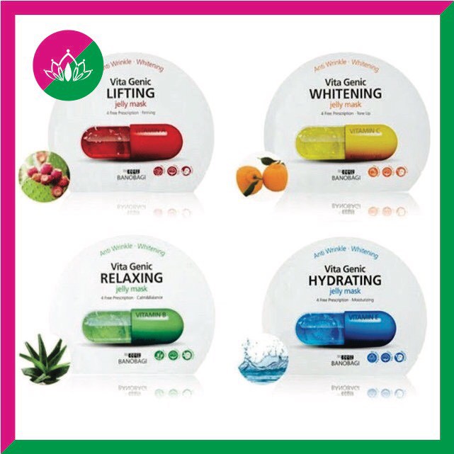 Mặt nạ Vita Genic Banobagi Jelly Mask Hàn Quốc giúp da săn chắc, cấp ẩm, mịn màng cho làn da trắng hồng tươi trẻ