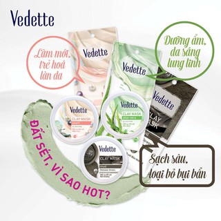 Mặt Nạ Đất Sét Vedette Nha đam & Bengkoang 15ml