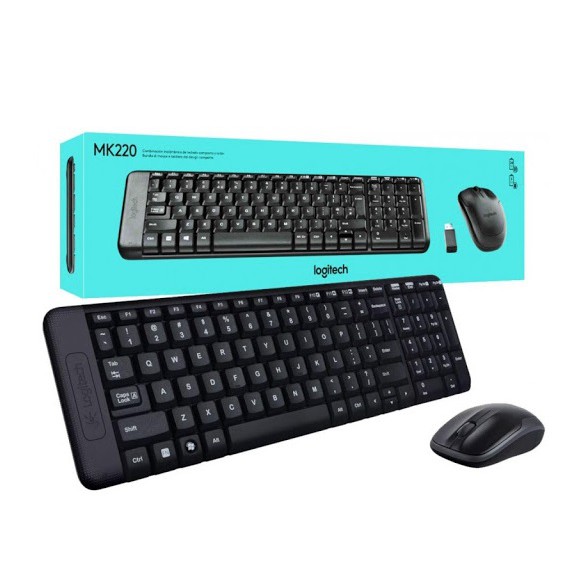 Bộ Bàn Phím Và Chuột Logitech MK220 Không Dây