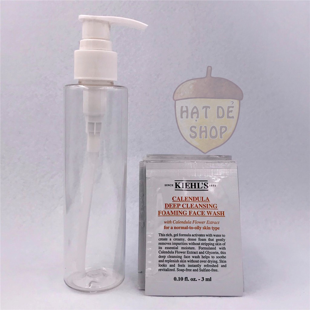 Kiehl's / Kiehls Sample Gói Sữa Rửa Mặt Hoa Cúc  Calendula Deep Cleansing Foaming Face Wash 60ml (3ml x 20 gói)