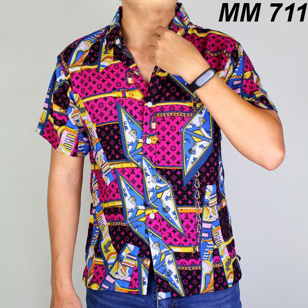 [Mua 2 giảm 10k] Áo Sơ Mi Nam Hoa Văn Trẻ Trung Mặc Du Lịch Tết Vải Lanh Mát Mẻ | BigBuy360 - bigbuy360.vn