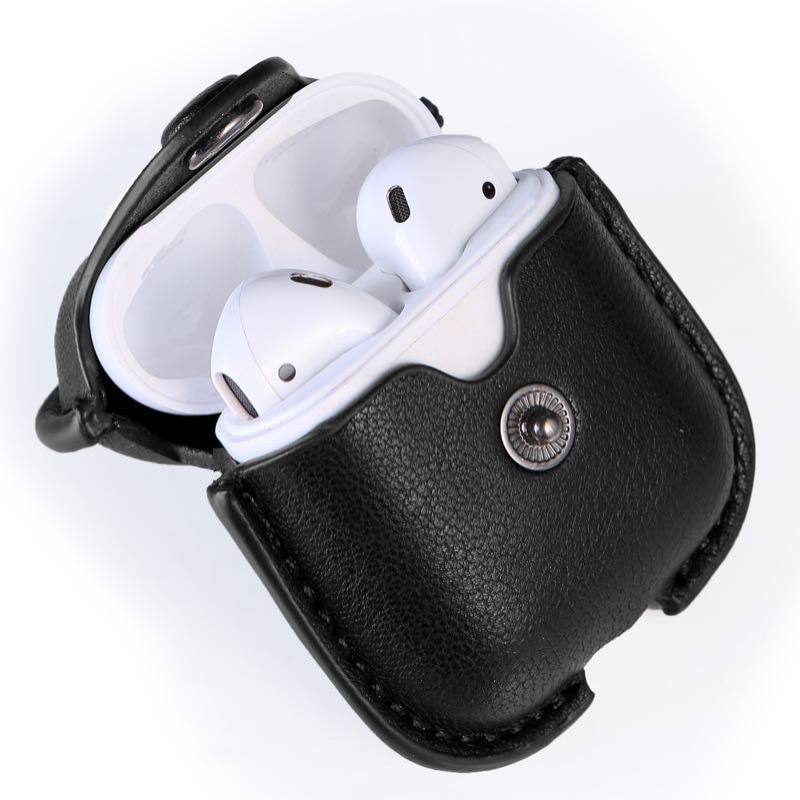 Bao Da Mềm Sang Trọng Có Móc Khóa Cho Tai Nghe Airpod 2 Pro 3