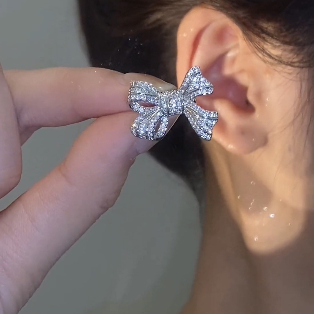 (MớI) Bông Tai HìNh Nơ ĐíNh Đá Xinh XắN