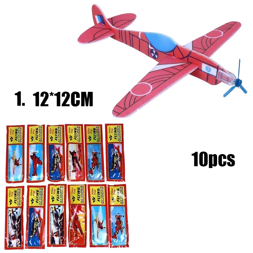 ROW 10pcs Color Randomly Educational Prop DIY foam Assembly Kids Children Gift Aircraft Fighter