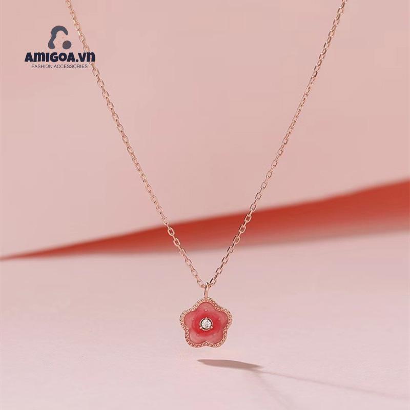 ✨✨ Vòng Cổ Hoa Đào Nhỏ Nhẹ Thiết Kế Đơn Giản Sang Trọng Cho Nữ