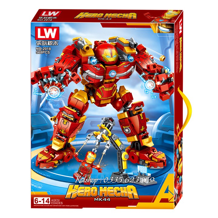 Bộ Lego Xếp Hình Ninjago Siêu Robot Người Sắt. Gồm 568 Chi Tiết.