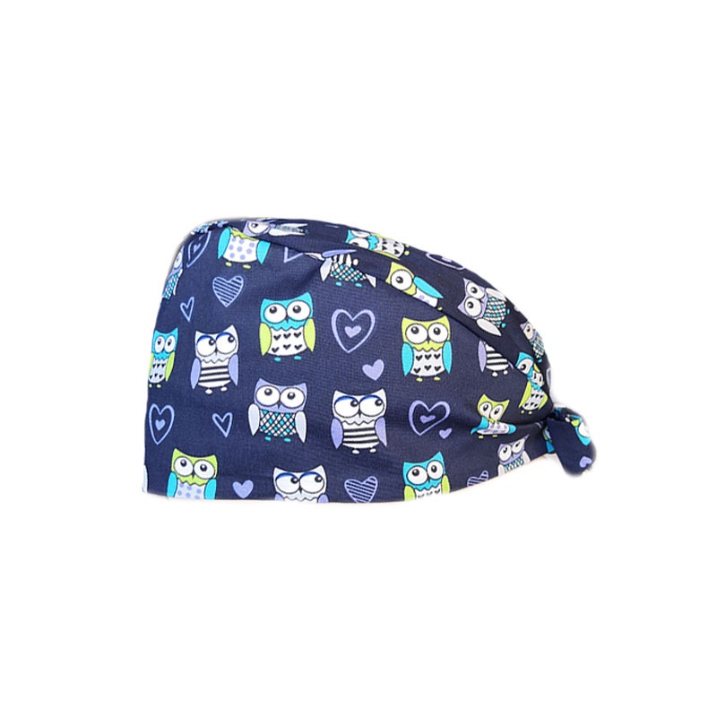 Mũ Cotton Nguyên Chất In Họa Tiết Chuyên Dụng Cho Bác Sĩ/Y Tá