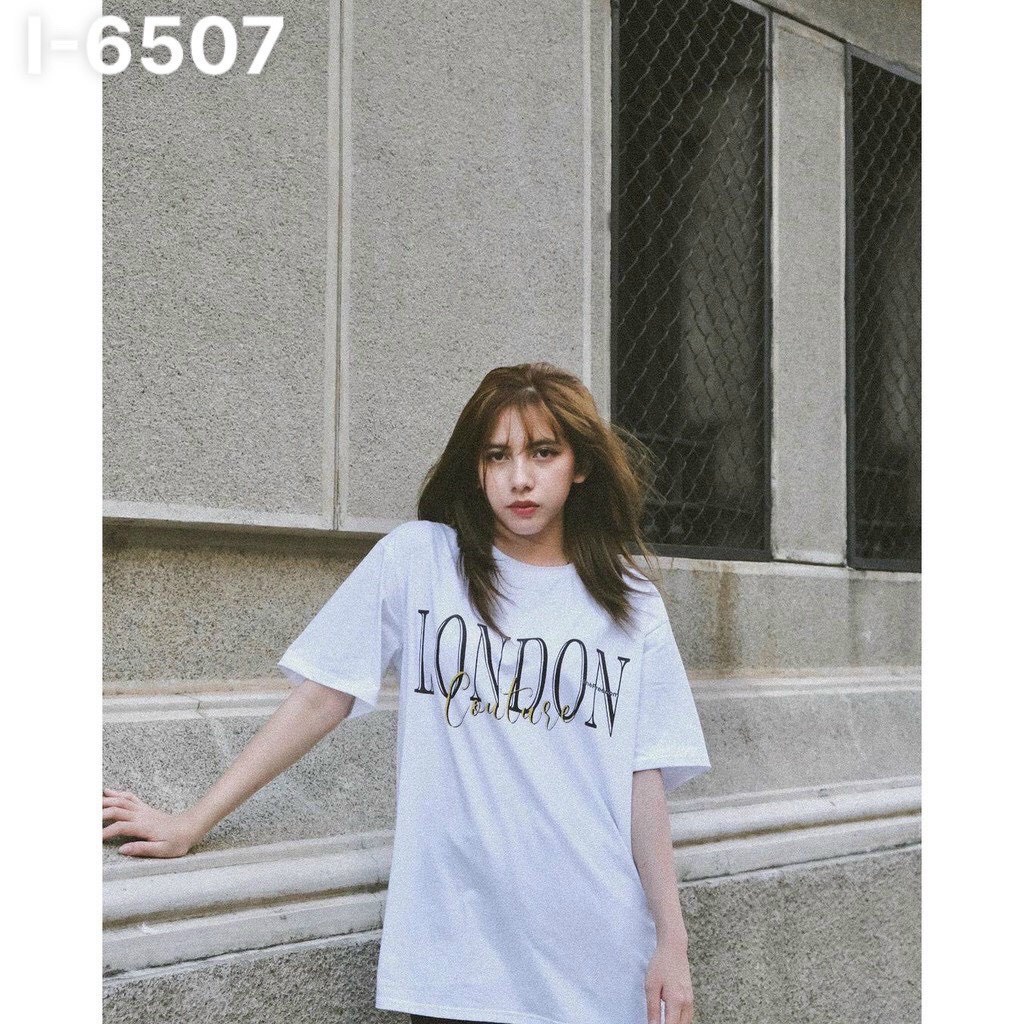Áo Thun Tay Ngắn/Lỡ Unisex LONDON vải cotton màu ĐEN/TRẮNG 🦋/Nam nữ unisex Hàn Quốc