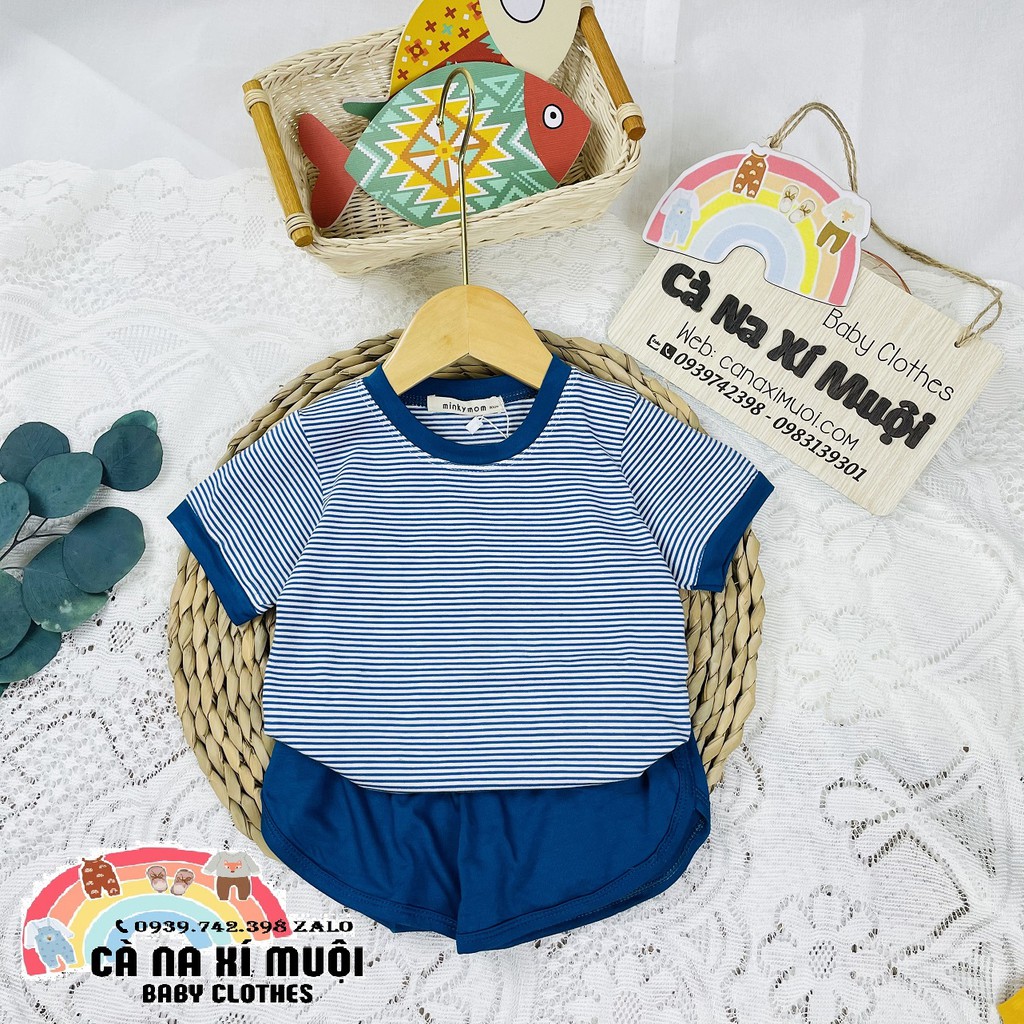 FULLSIZE(7-26kg)Bộ Minky Mom Sọc Cotton LạnhFREE SHIP Hàng Chuẩn Họa Tiết Dể Thương Cho Bé Gái Bé Trai