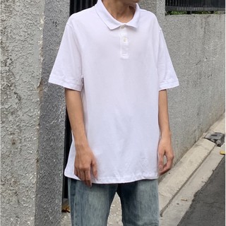 Polo Trắng Form Boxy Oversize như Fear Of God  ( hiệu USA Mỹ ) Big SIZE