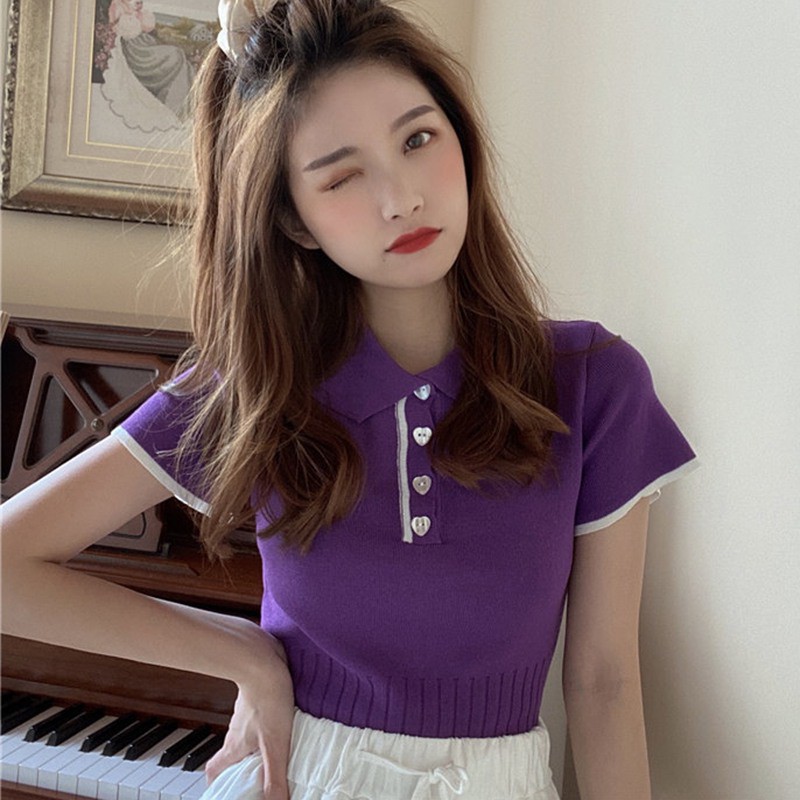 Áo Thun Nữ Ngắn Tay Cổ Tròn Thời Trang