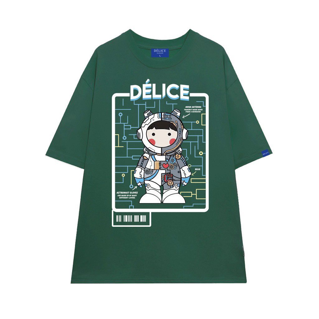 [ Full Box + Tag ] Áo thun phông Unisex cotton 100% form rộng tay ngắn ROBOT