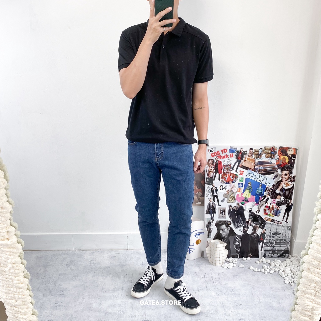 Áo Polo Nam trơn, thun cổ bẻ ZR vạch vai dáng suông regular fit 6 màu tông Hàn - GATE6 - #4754
