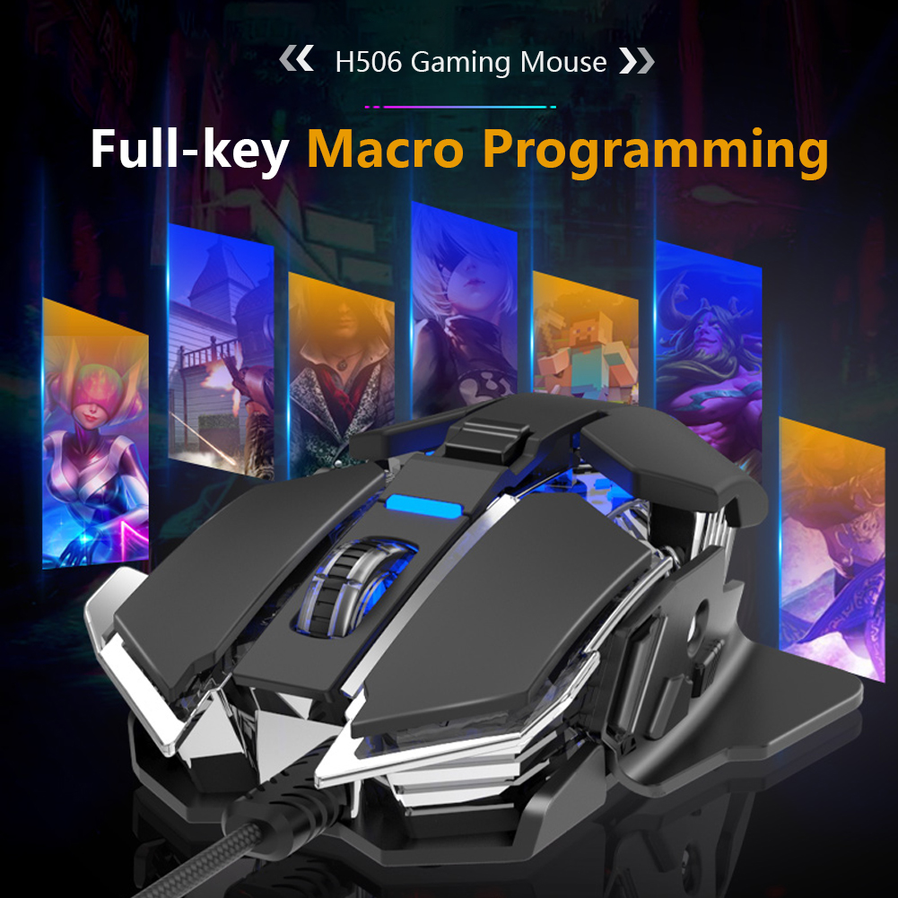 Chuột chơi game Aula H506 với đầy đủ phím chức năng macro cho máy tính