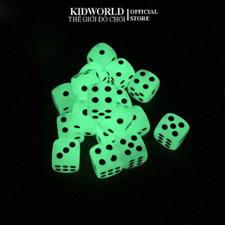 Bộ 6 Xúc Xắc Xí Ngầu Dạ Quang Phát Sang Ban Đêm 14mm