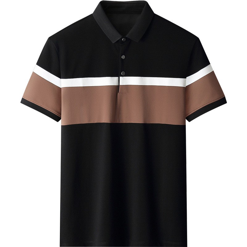 Short Sleeve 2020 Summer new contrast color polo shirt Men's Light business lapel short sleeve T-shirt trendy Korean sty