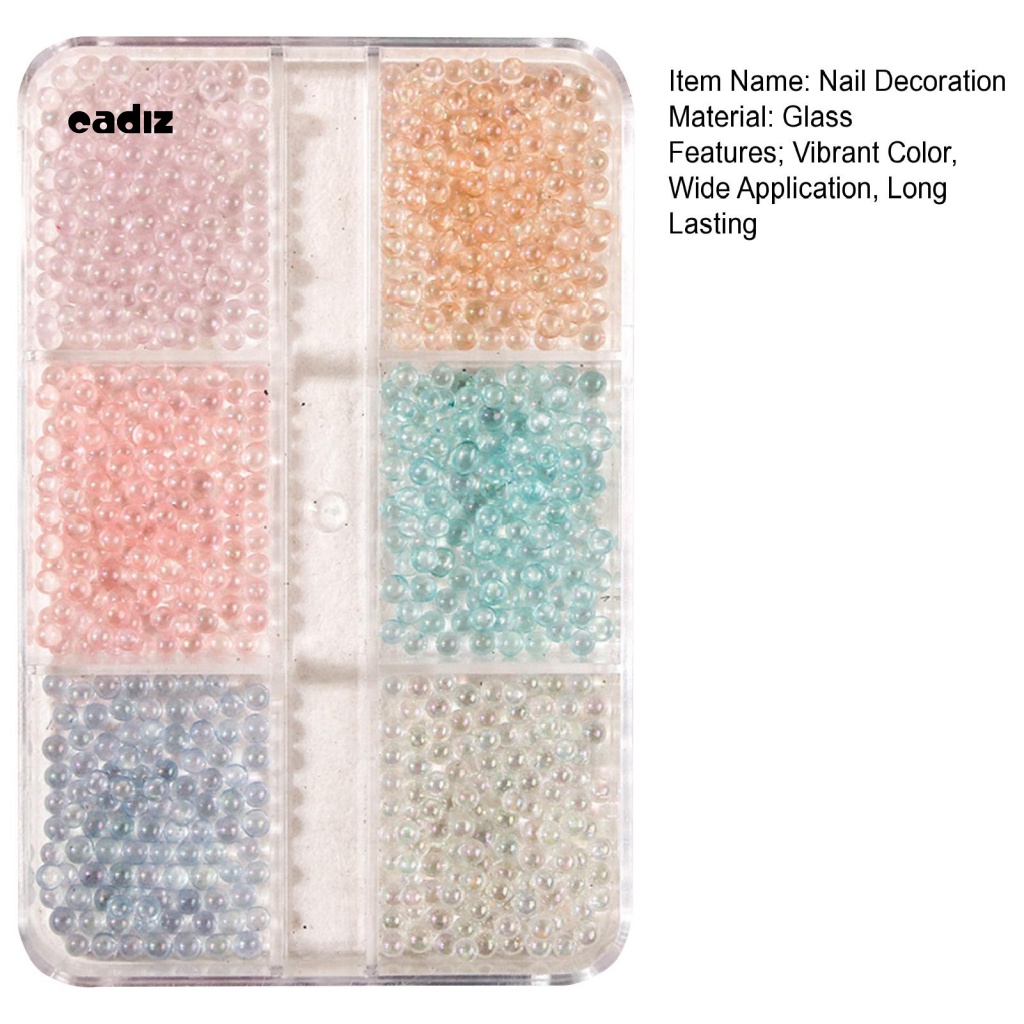 1 Hộp Hạt Cườm 3D Đính Móng Nghệ Thuật