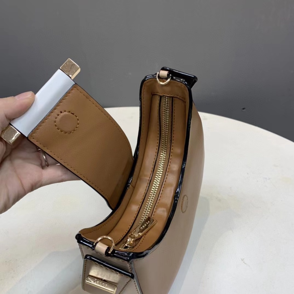 Túi Đeo Vai Hình Bán Nguyệt Có Khóa Kéo Phong Cách Mới PW276390053-1 Dây Đeo Vai Có Khóa Nam Châm Hình Bán Nguyệt Thanh Lịch Có Thể Điều Chỉnh