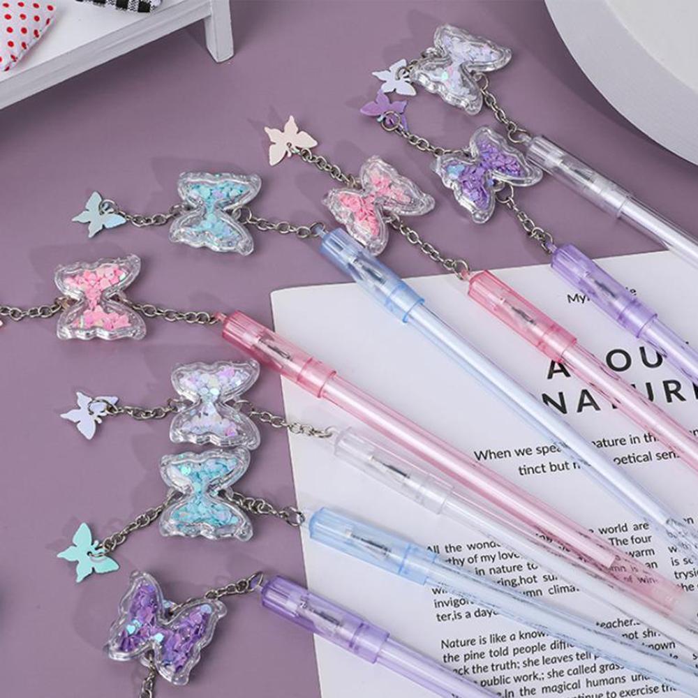 Bút Mực Gel Ký Tên Hình Bướm Nhỏ Xinh Kiểu Hàn Quốc